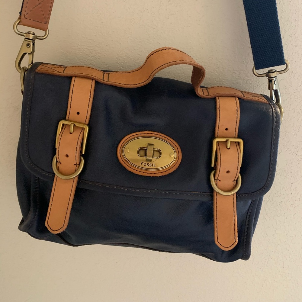 Fossil Leather Messenger Bag